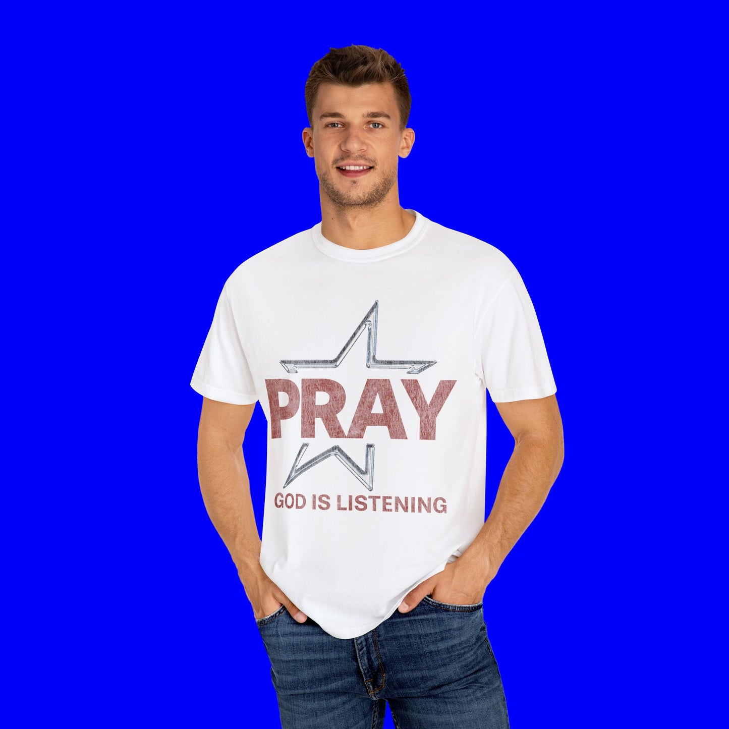 PRAY GOD IS LISTENING TEE